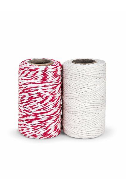 Set Metzgerschnüre – rot-weiß & weiß