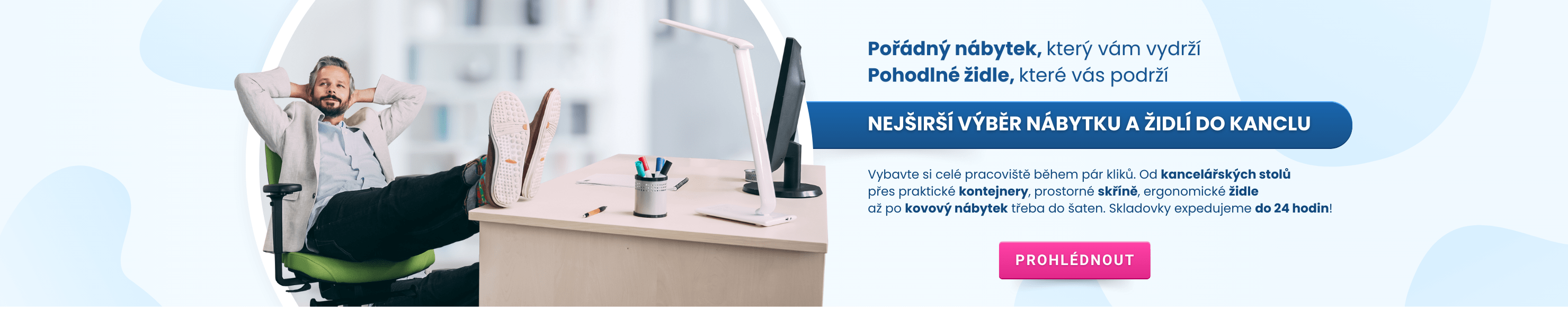 Nejširší výběr kancelářského nábytku a židlí