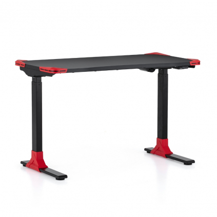 Výškově nastavitelný stůl OfficeTech Game, 120 x 60 cm, černá