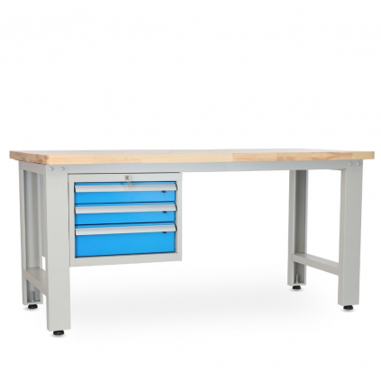 Dílenský stůl Solid OAK-30, 180 cm, závěsný box, dub