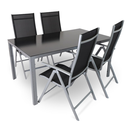 46917 zahradni sestava alvero 2 obdelnik 4 mista cerna seda