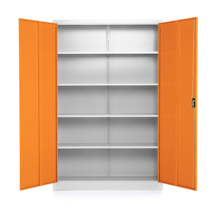 58232 2 univerzalni kovova skrin 120 x 40 x 185 cm cylindricky zamek oranzova ral 2004