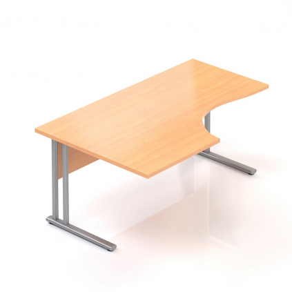 Ergonomický stůl Visio 160 x 100 cm, levý, buk