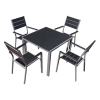 Zahradní stůl Fargo, čtvercový, černá / šedá