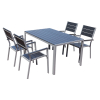 Zahradní sestava Fargo, obdélník - 4 místa, černá / šedá