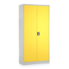 Univerzální kovová skříň, 90 x 40 x 185 cm, cylindrický zámek, žlutá - ral 1023