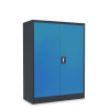 Střední univerzální kovová skříň, 90 x 40 x 120 cm, cylindrický zámek, modrá - ral 5012