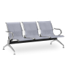 Kovová lavice do čekárny REST, 3-sedák, šedá