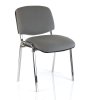 Konferenční židle Viva N, chromované nohy, šedá