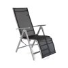 Zahradní polohovací židle Tulio, černá / šedá