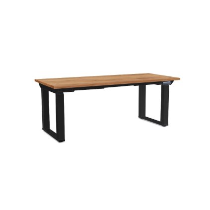OfficeTech Strong állítható magasságú asztal 180 x 80 cm, fekete alap, craft tölgy