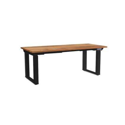 OfficeTech Strong állítható magasságú asztal 180 x 80 cm, fekete alap, arany tölgy