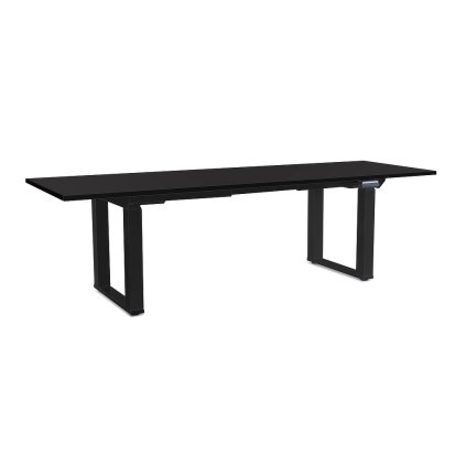 OfficeTech Strong állítható magasságú asztal 240 x 80 cm, fekete alap, fekete