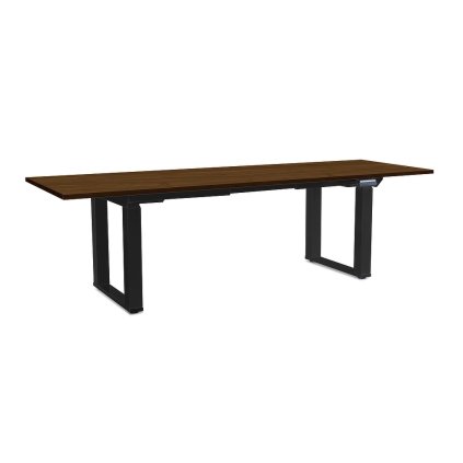 OfficeTech Strong állítható magasságú asztal 240 x 80 cm, fekete alap, dió