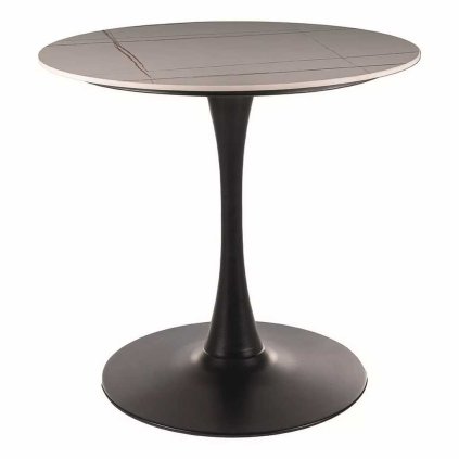 Espero étkezőasztal 80 cm, márvány / fekete