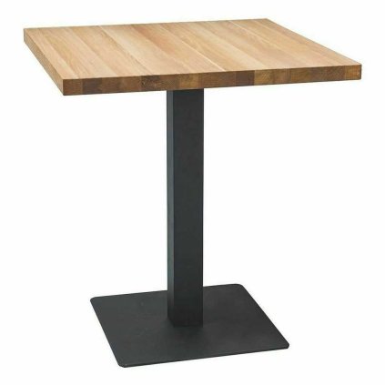 Puro étkezőasztal 70 x 70 cm - forgácslap, tölgy / fekete