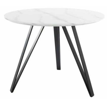 Tetis étkezőasztal, 100 cm átmérő, márvány / fekete