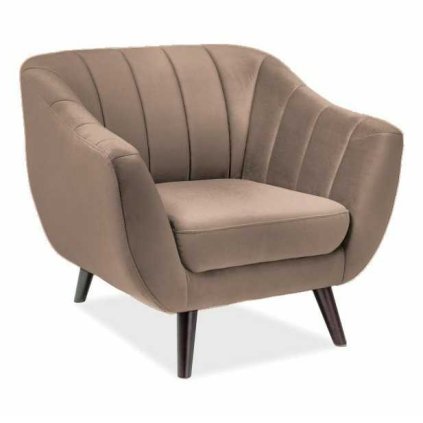 Elite Velvet fotel, világos barna