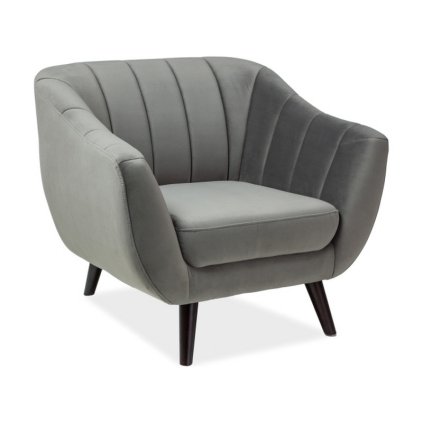 Elite Velvet fotel, szürke