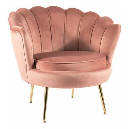 Ionia Velvet fotel, rózsaszín