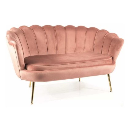 Ionia Velvet kanapé, kétüléses, rózsaszín