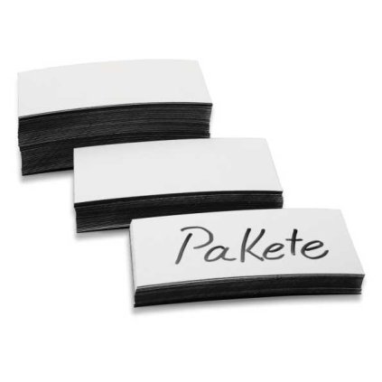 Magnetoplan mágneses címkék 50 x 100 x 0,6 mm - 100 db, fehér