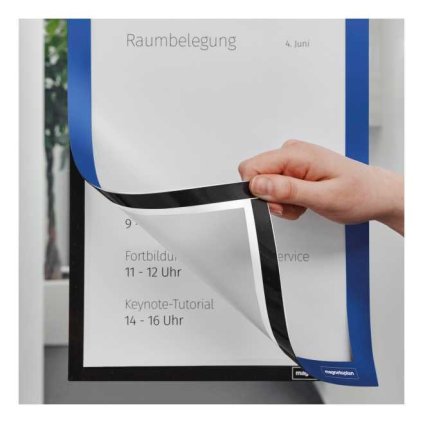 Magnetoplan Magnetofix A4 öntapadós keret - 2 db, kék