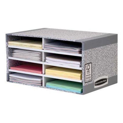Fellowes Bankers Box dokumentumtartó polc - 8 rekesz, szürke