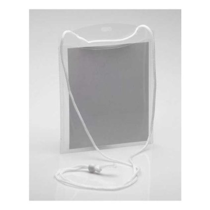 IDPR M XL címke zsinórral, 114 x 137 mm - 50 db, átlátszó / szürke