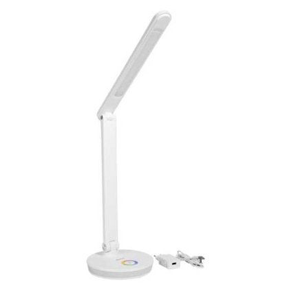 Platinet asztali lámpa 12 W, RGB világítás + USB, fehér