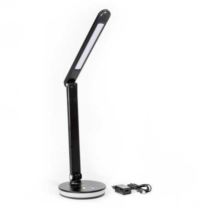 Platinet asztali lámpa 12 W, RGB világítás + USB, fekete