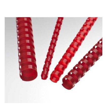 Eurosupplies műanyag kötésgerincek 12,5 mm - 100 db, piros