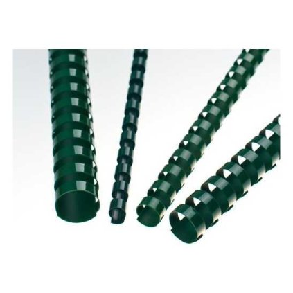 Eurosupplies műanyag kötésgerincek 16 mm - 100 db, zöld