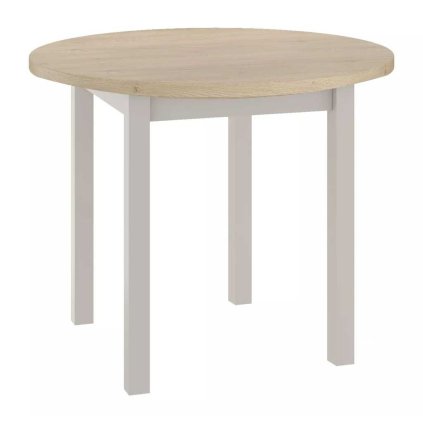 Adam étkezőasztal - 80 cm átmérő, cremona tölgy / krém