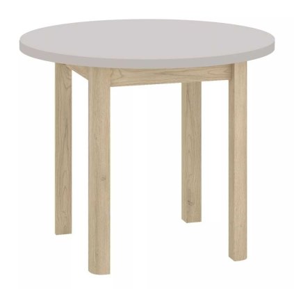Adam étkezőasztal - 80 cm átmérő, krém / cremona tölgy