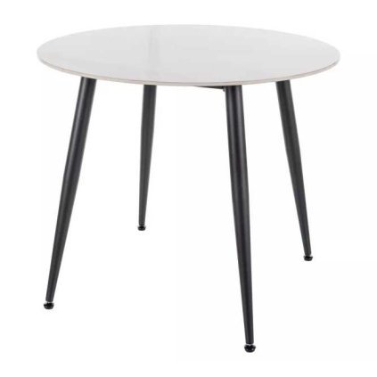 Rion étkezőasztal - 90 cm átmérő, márvány / fekete