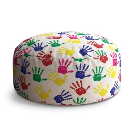 Circle zsámoly színes kézlenyomatok, színes