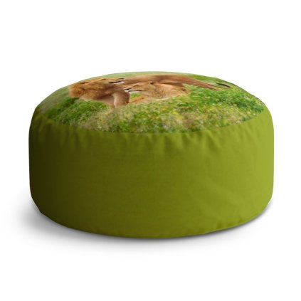 Circle zsámoly oroszlán és oroszlánné, zöld