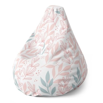 Pear babzsák rózsaszín és kék levelek - gyerek, színes