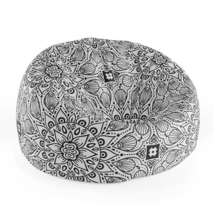 Cocoon babzsák fehér mehendi, fekete / fehér