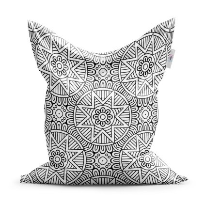 Classic babzsák mehendi csillagok - gyerek, fekete / fehér