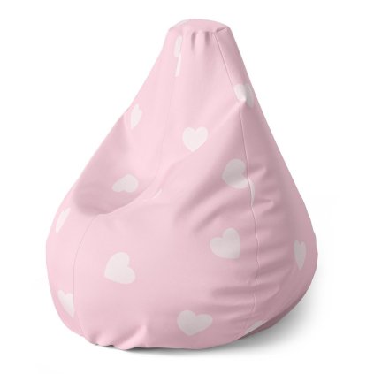 Pear babzsák rózsaszín szívecskék - gyerek, rózsaszín
