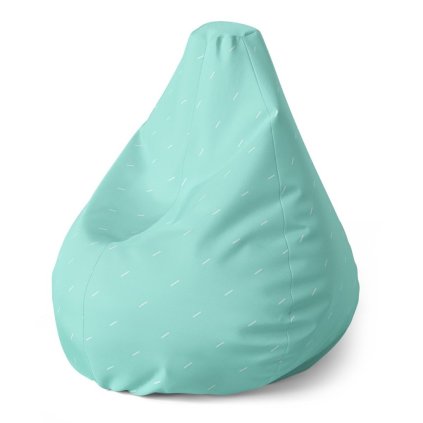 Pear babzsák fehér vonalkák türkizen - gyerek, türkiz