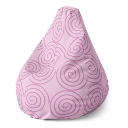 Pear babzsák rózsaszín spirálok, rózsaszín