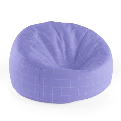 Cocoon babzsák lila négyzetminta, lila