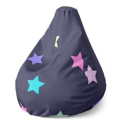 Pear babzsák csillagok kéken - gyerek, színes