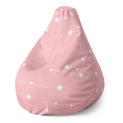 Pear babzsák csillagok és pöttyök zsinóron - gyerek, rózsaszín
