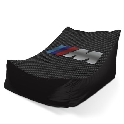 Lounge babzsák MPERFORMANCE carbon - gyerek, fekete