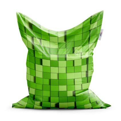 Classic babzsák Green Blocks 3D - gyerek, zöld