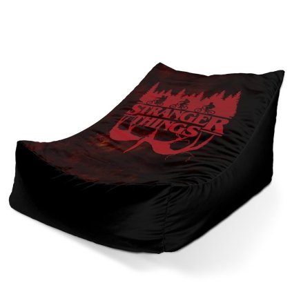 Lounge babzsák Stranger Things Red, fekete / piros